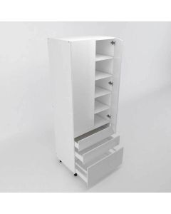 Melamine Pantry 2 Doors and 3 Drawers